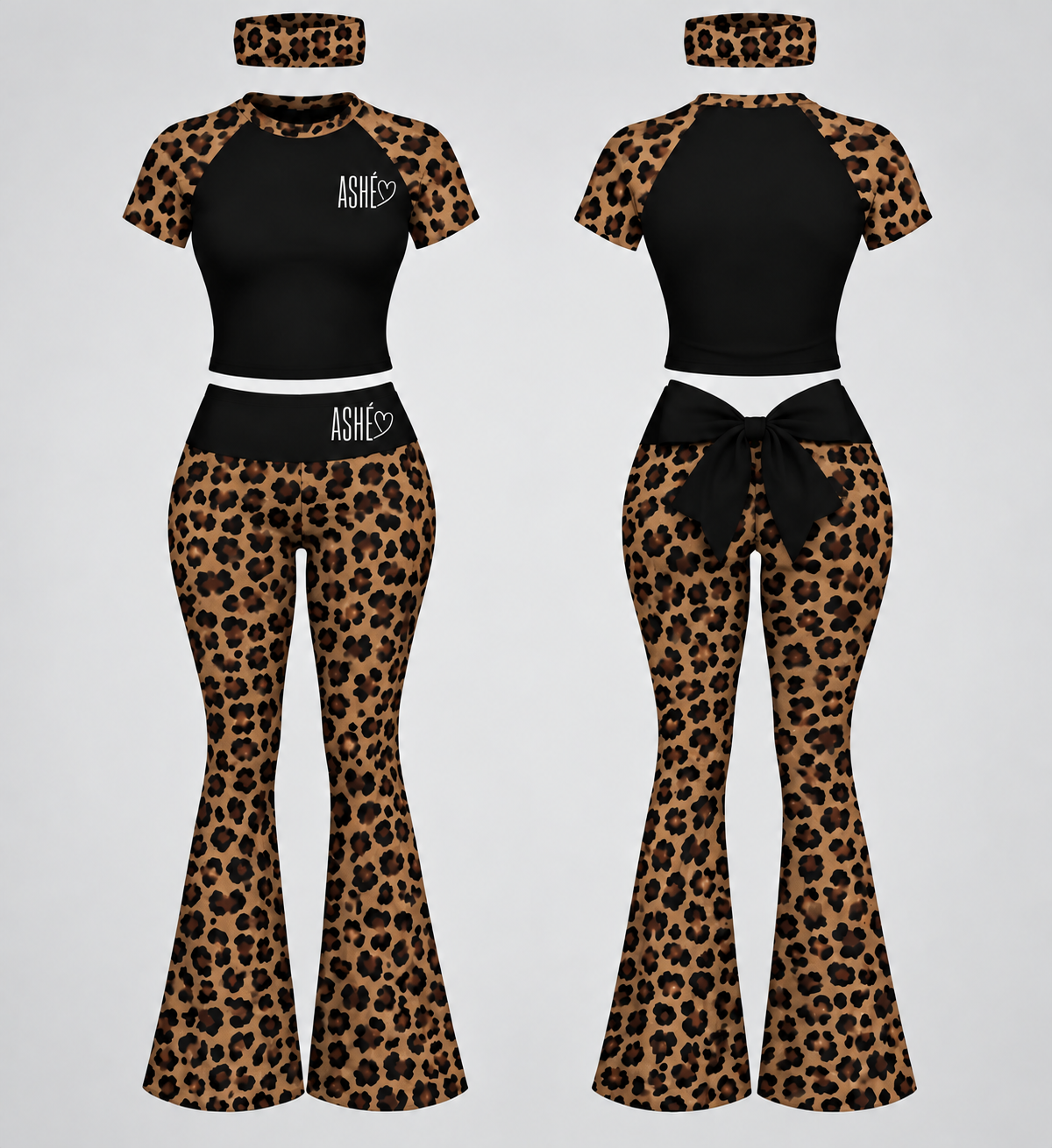 ASHÉ GIRL™ Leopard Bow Set 🐆🎀