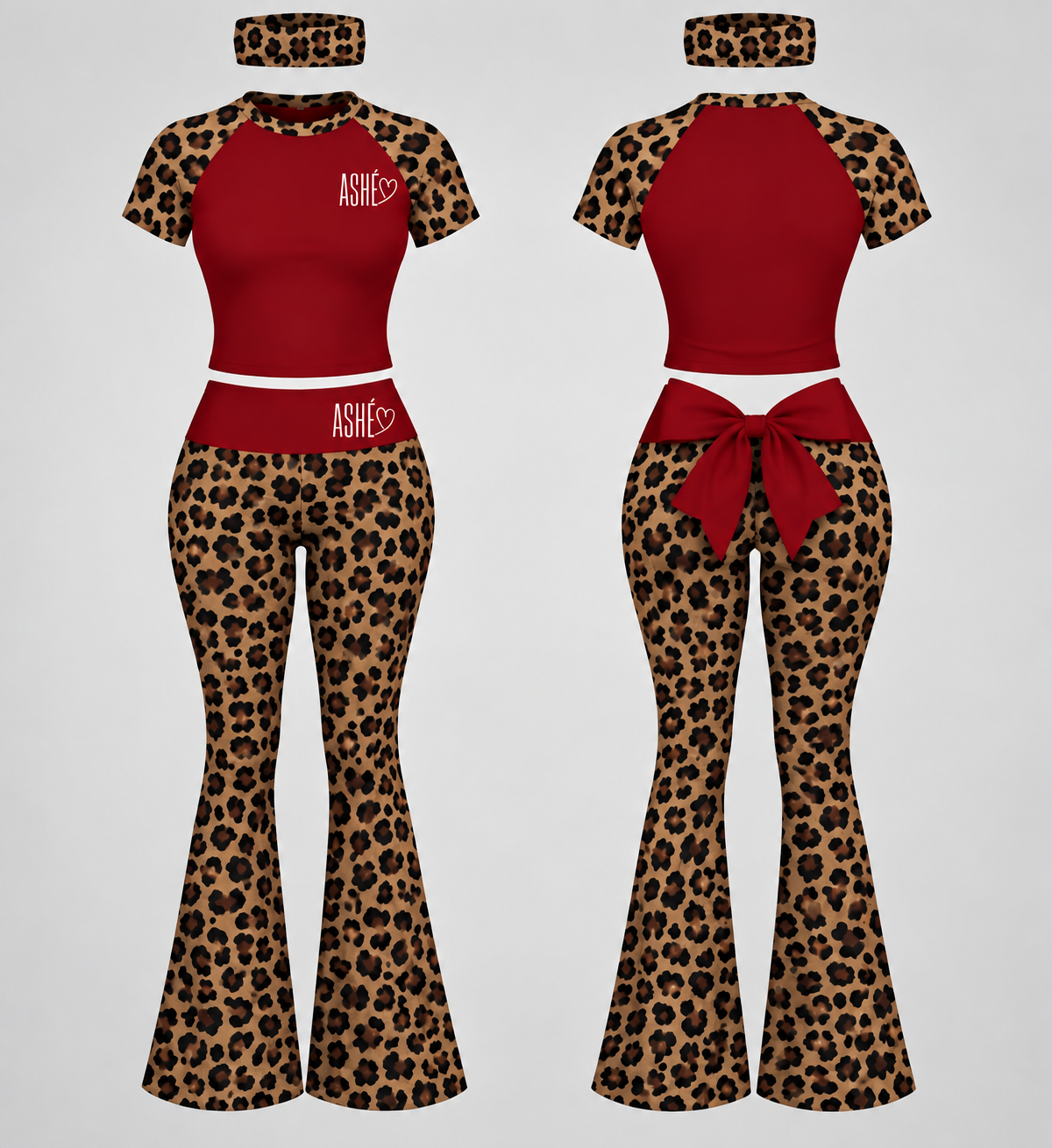 ASHÉ GIRL™ Leopard Bow Set 🐆🎀